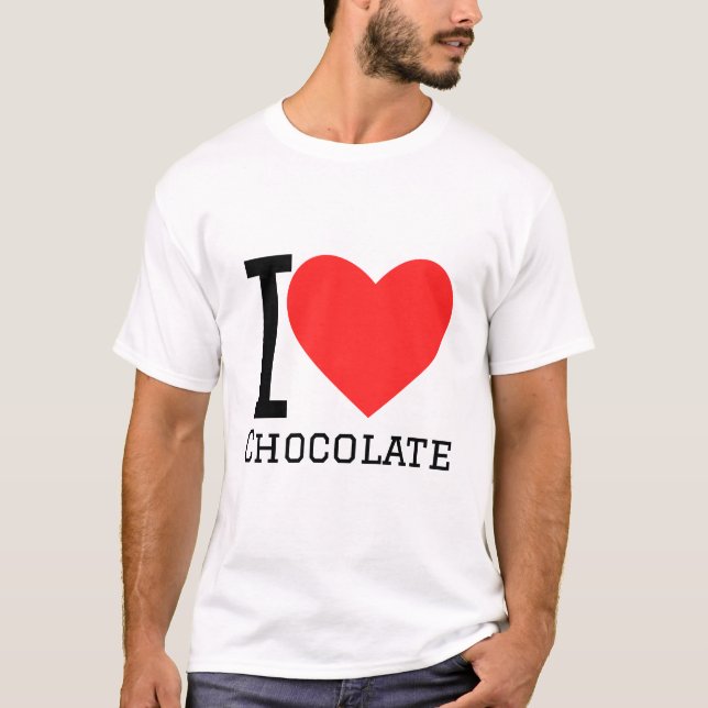 I Liebe Schokolade T-Shirt (Vorderseite)