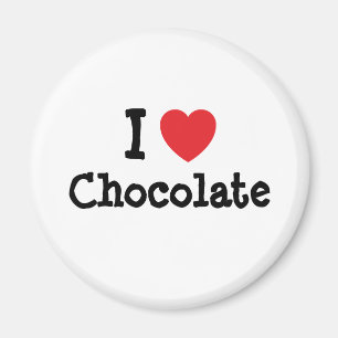I Liebe Schokoladenherz T - Shirt Magnet