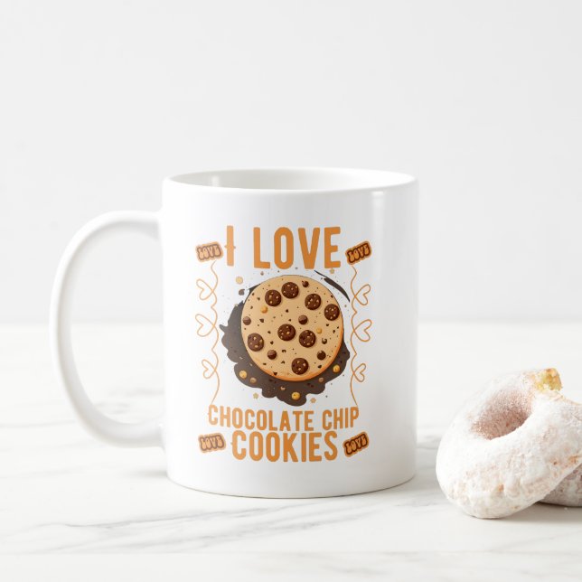 I Liebe Schokoladenkekse Kaffeetasse (Mit Donut)