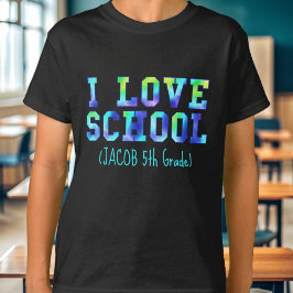 I Liebe School Boys Name 5. Klasse T - Shirt