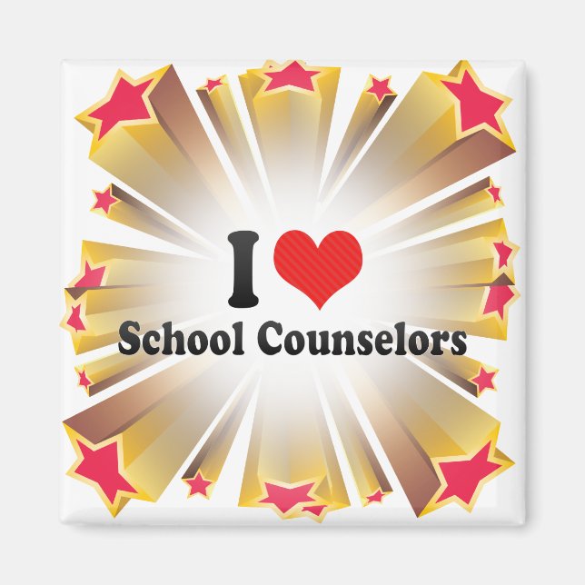 I Liebe School Counselors Magnet (Vorne)