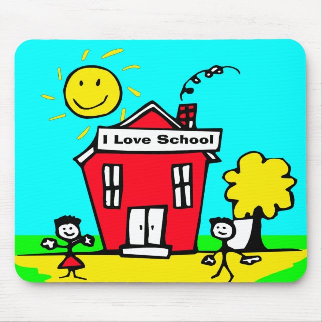 I Liebe School Mousepad (Vorne)