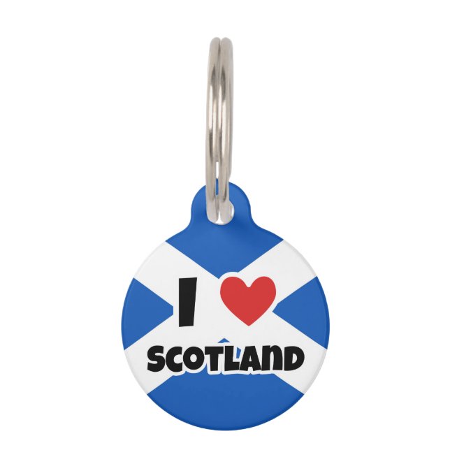 I Liebe Schottland Haustiermarke (Vorderseite)