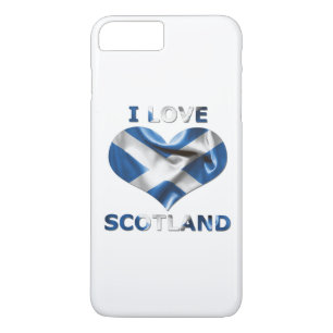 I Liebe Schottland Herzenflagge iPhone 8 Plus/7 Plus Hülle