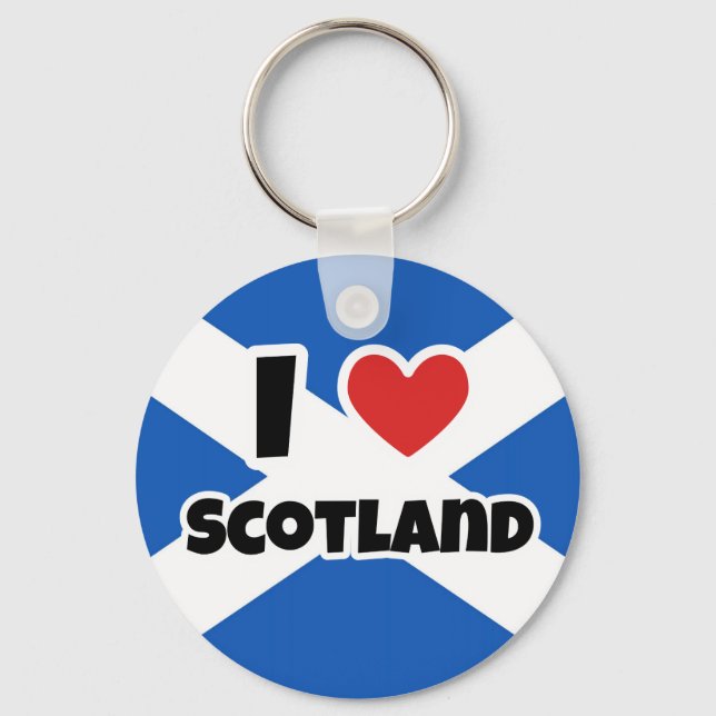I Liebe Schottland Schlüsselanhänger (Vorderseite)