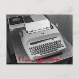 I Liebe Schreibmaschinen Vintag IBM Postcard Postkarte