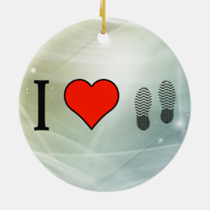I Liebe-Schuhe Keramikornament