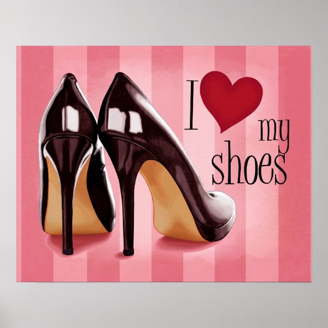 I Liebe Schuhe Poster (Vorne)