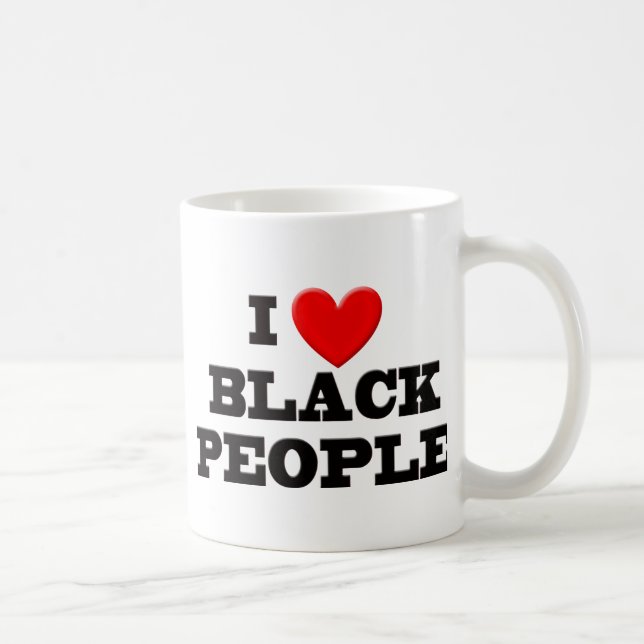 I Liebe-schwarze Leute Kaffeetasse (Rechts)