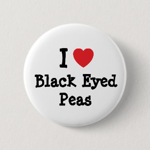 I Liebe Schwarzer Mit Augen Erbsenherz T - Shirt Button