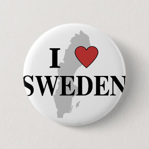 I Liebe Schweden Button