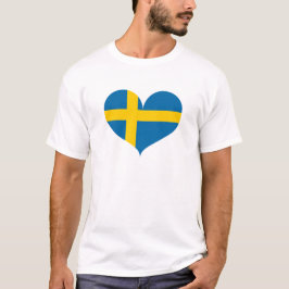 I Liebe Schweden Flagge T-Shirt