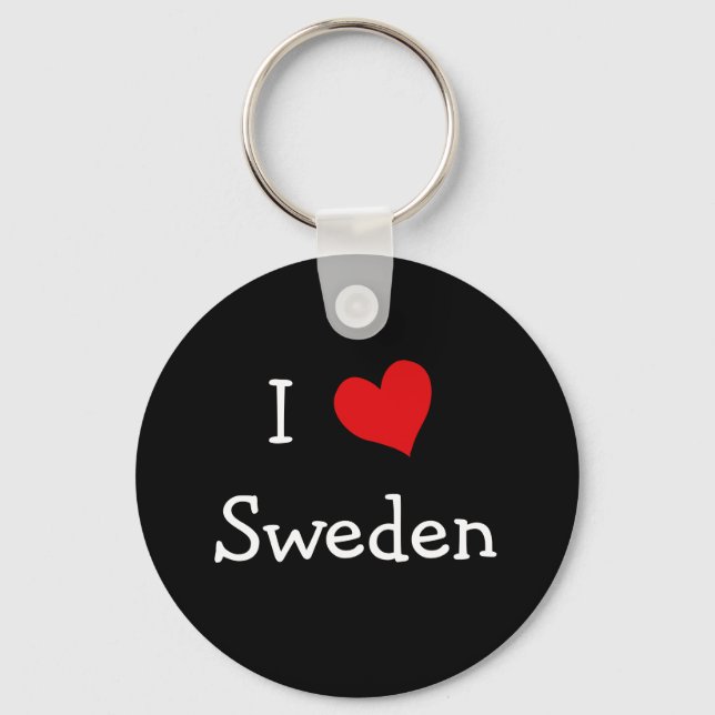 I Liebe Schweden Schlüsselanhänger (Vorderseite)