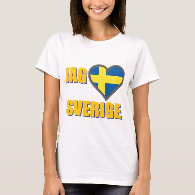 I Liebe Schweden (Zacke Älskar Sverige) T-Shirt (Vorderseite)