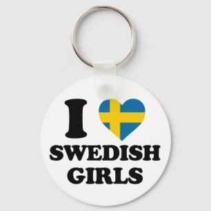 I Liebe Schwedische Mädchen Schlüsselanhänger