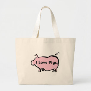 I Liebe-Schweine Jumbo Stoffbeutel