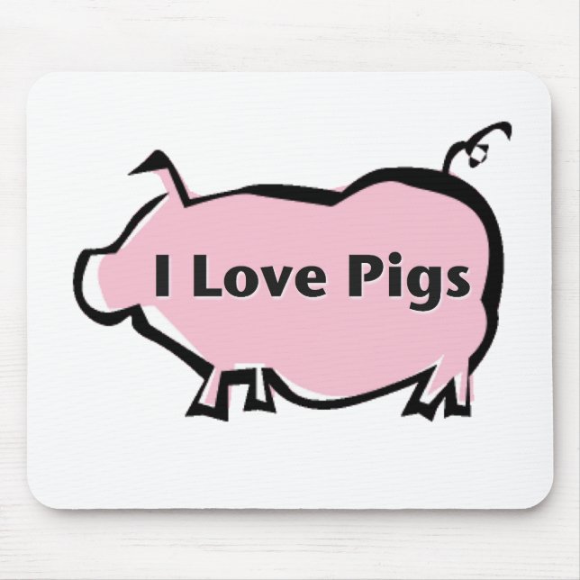 I Liebe-Schweine Mousepad (Vorne)