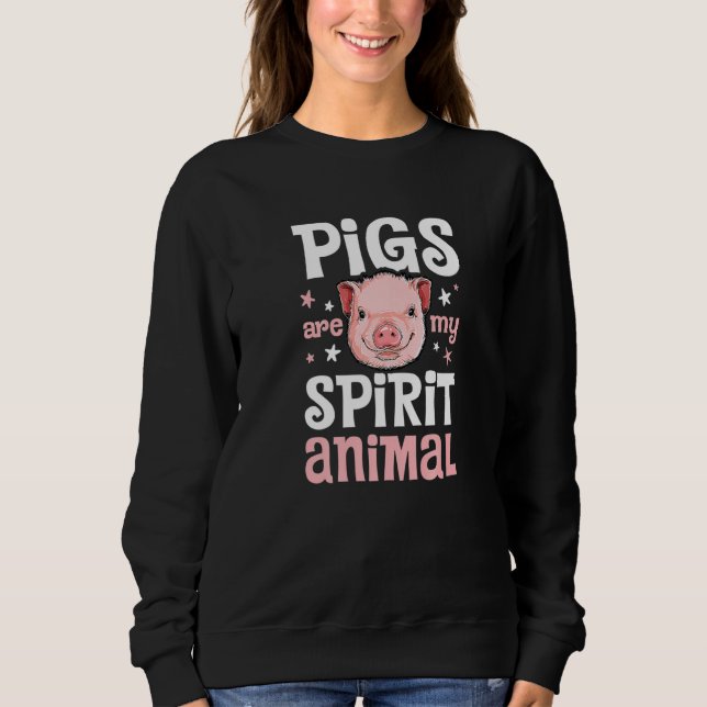 I Liebe Schweine Schweinefleisch Bauer Frauen Zuch Sweatshirt (Vorderseite)