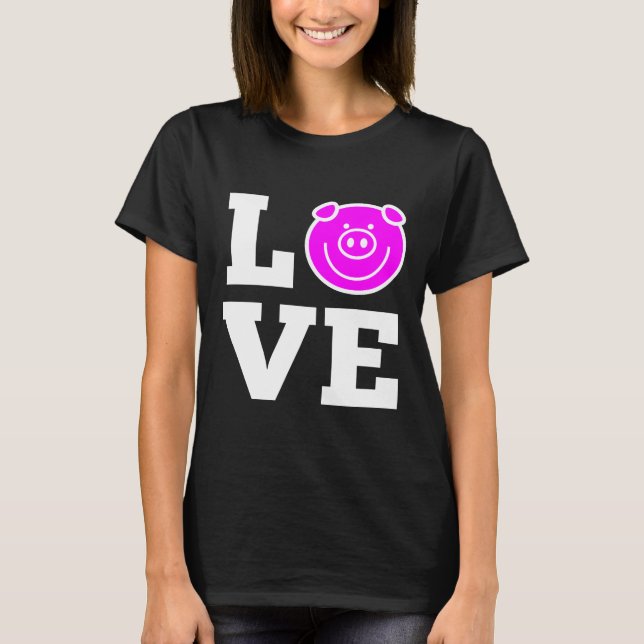 I Liebe Schweine Shirt für Bauern und alle Schwein (Vorderseite)