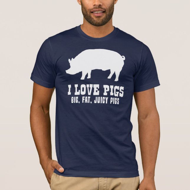 I Liebe-Schweine T-Shirt (Vorderseite)