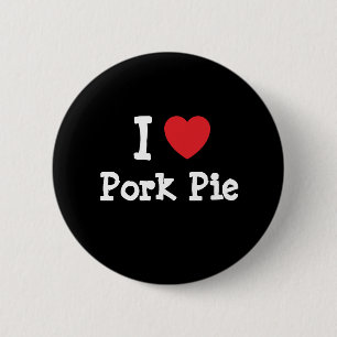 I Liebe Schweinefleisch Kuchen Herzstück T - Shir Button