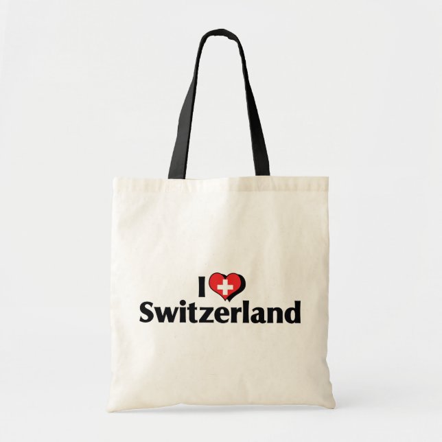 I Liebe Schweiz Flagge Tragetasche (Vorne)