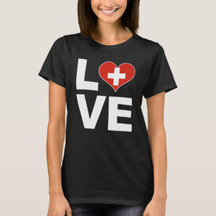 I Liebe Schweiz Hörflagge Schweiz T-Shirt