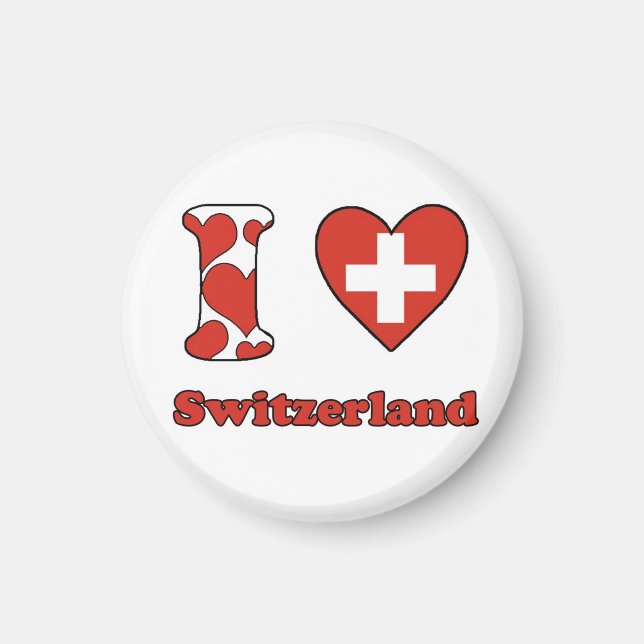 I Liebe Schweiz Magnet (Vorne)
