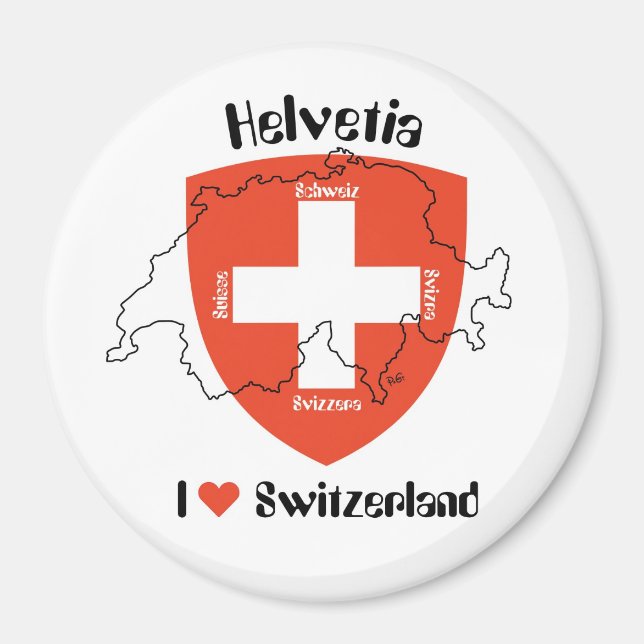 I Liebe Schweiz Magnet (Vorne)