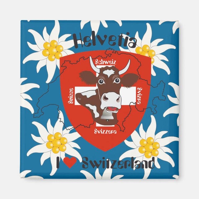 I Liebe Schweiz Magnet (Vorne)
