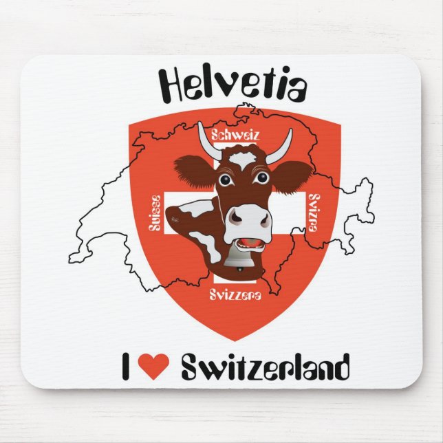 I Liebe Schweiz Mauspad (Vorne)