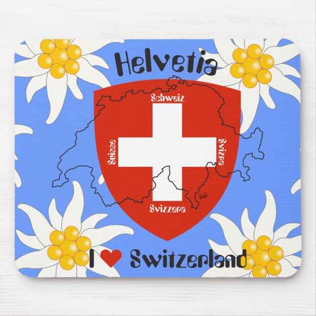 I Liebe Schweiz Mauspad (Vorne)