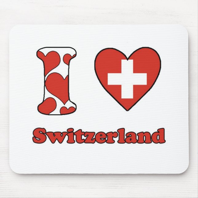 I Liebe Schweiz Mousepad (Vorne)