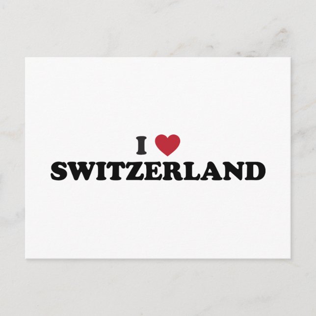 I Liebe Schweiz Postkarte (Vorderseite)