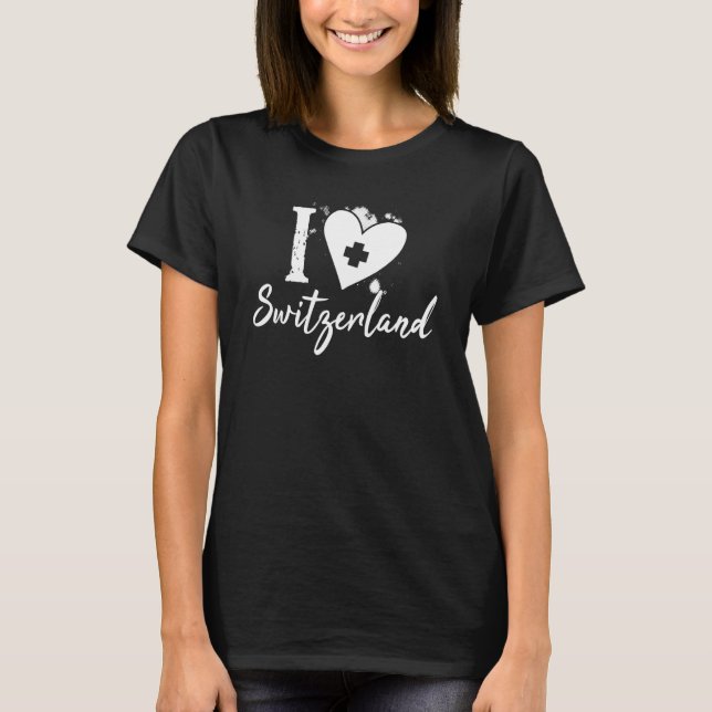 I Liebe Schweiz T-Shirt (Vorderseite)
