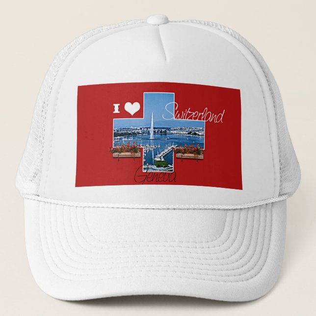 I Liebe Schweiz Truckerkappe (Vorderseite)