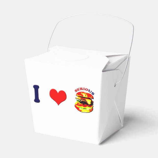 I Liebe Schwerer Burger (horizontal) Geschenkschachtel (Vorderseite)