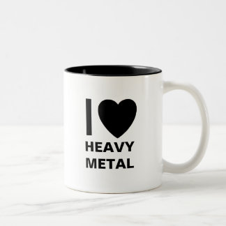 I Liebe-Schwermetall-Tasse Zweifarbige Tasse