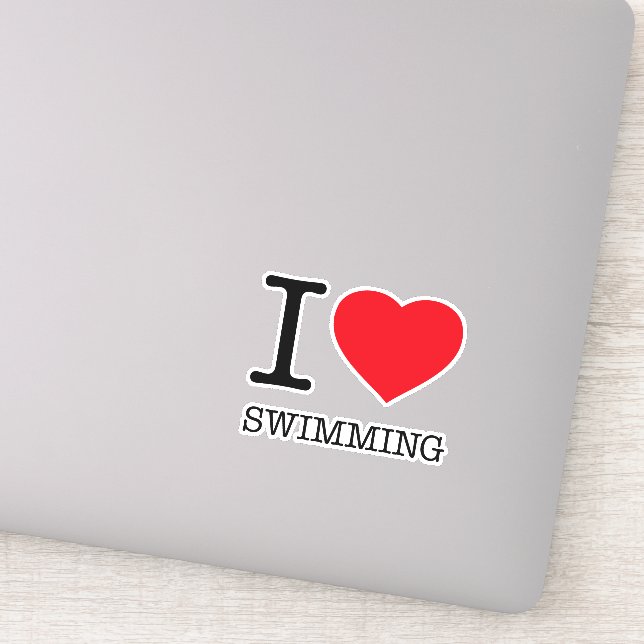 I LIEBE SCHWIMMEN AUFKLEBER (Detail)