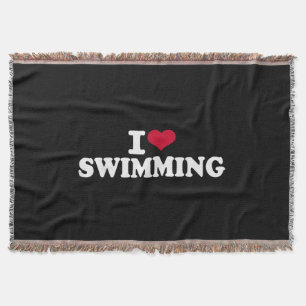 I Liebe schwimmen Decke
