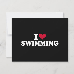 I Liebe schwimmen Feiertagskarte