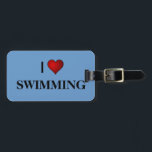 I LIEBE SCHWIMMEN GEPÄCKANHÄNGER<br><div class="desc">Ich LIEBE SCHWIMMEN Gepäckanhänger. MEIN ORIGINALARTWORK unter zazzle.com/virginia5050,  INTERNATIONAL GIFTS unter zazzle.com/InternationalGifts,  Birthday Gift Store unter zazzle.com/BirthdayGiftStore,  Florida Gift Store unter zazzle.com/FloridaGiftStore und Retirement Gift Store unter www.zazzle.com/RetirementGiftStore*</div>