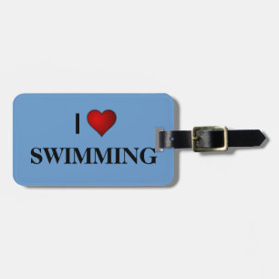 I LIEBE SCHWIMMEN GEPÄCKANHÄNGER