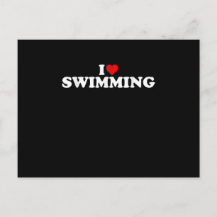 I Liebe Schwimmen - Herz Postkarte