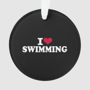 I Liebe schwimmen Ornament