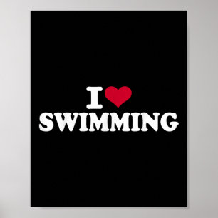 I Liebe schwimmen Poster