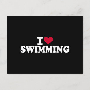 I Liebe schwimmen Postkarte