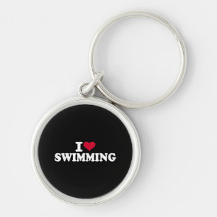 I Liebe schwimmen Schlüsselanhänger
