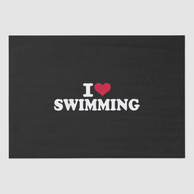 I Liebe schwimmen Seidenpapier (Vorderseite)