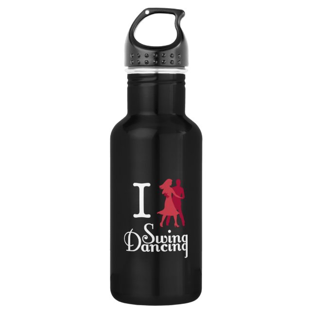 I Liebe-Schwingen-Tanzen Trinkflasche (Vorderseite)